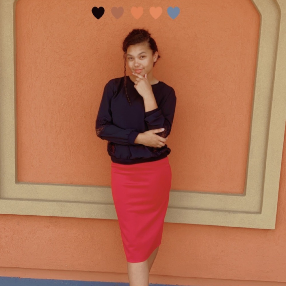 simple lovely black top with lace 🌹